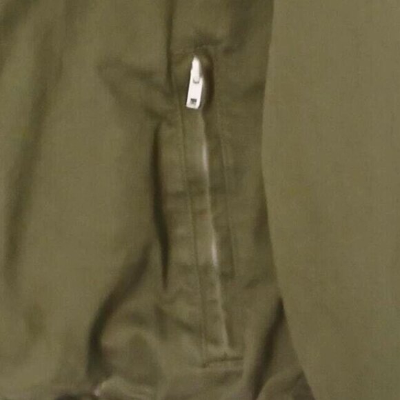 J Galt Mens Jacket Size Small Oversize Army Hooded Zip Pocket Unlined Gorpcore - Picture 3 of 4